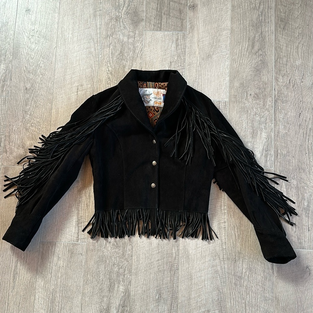 🔥RARE🔥Vintage Kenny Rogers Collection by Schott Suede Leather Fringe Jacket